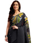 Vasthrlay Womens Printed Unstitched White Saree