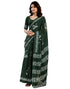 Vasthrlay Womens Printed Unstitched Dark Green Saree