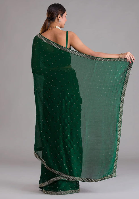 Vasthrlay Chiffon Siroski Diamond Ethnic Wear