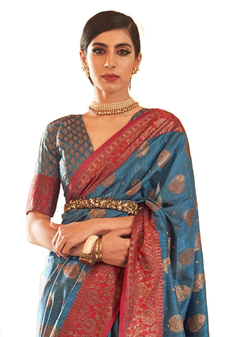 Vasthrlay Women's Cotton Designer Unstitched Saree