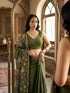 Vasthrlay Multicolour Floral Print Ready To Wear Linen Saree