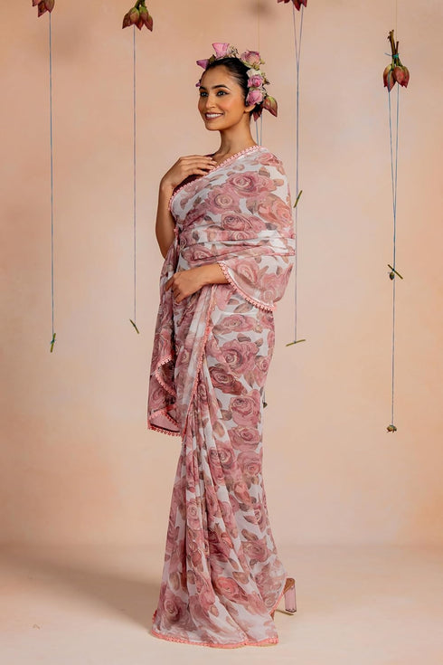 Vasthrlay Fashion Georgette Floral Printed Ethnic Wear
