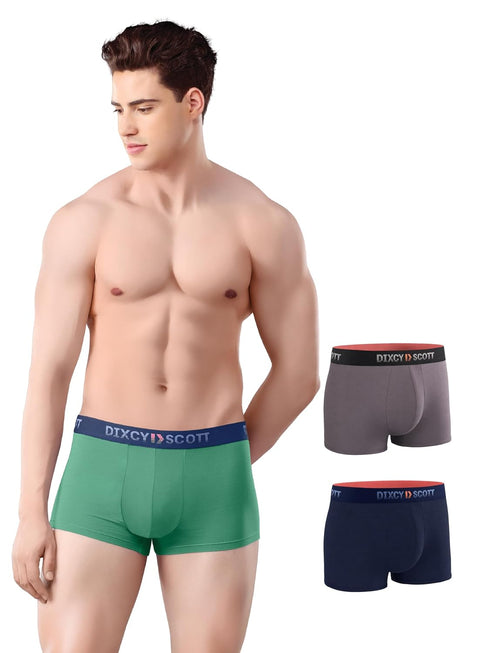 Dixcy Scott Originals Flex Trunk | Stretch Cotton Trunks for Men | Ultra Soft Breathable Fabric | Ultra-Absorbent Waistband | Smart Length for Easy Movement | Label-Free Innerwear for Man