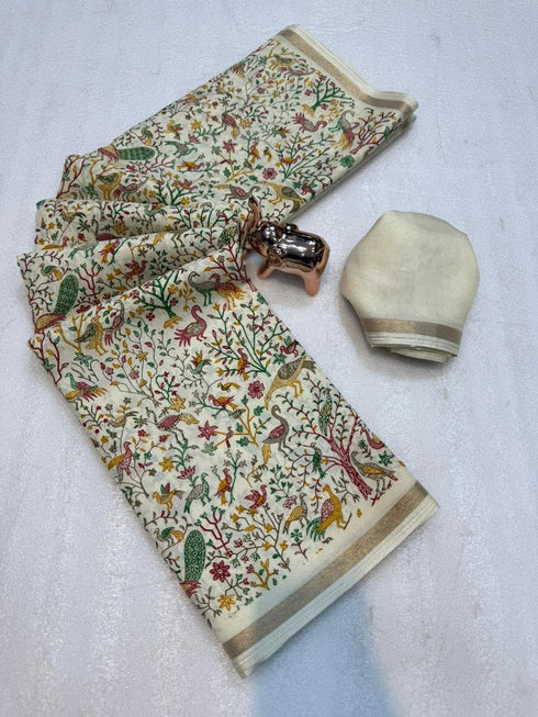 Vasthrlay Kashmiri Print Saree