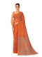 Vasthrlay Orange Georgette Printed Saree