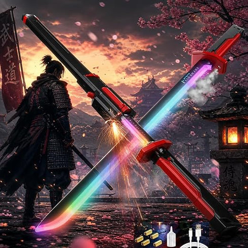 VikriDA Neon Sword Spark Blade Toy with Hit Sensor