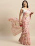 Vasthrlay Chiffon Printed Pink Saree