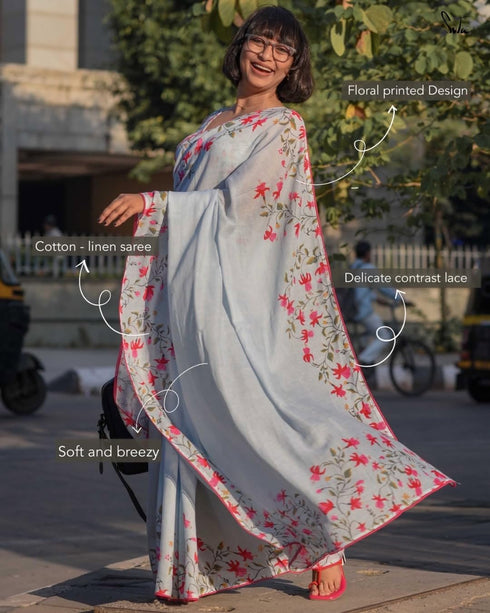 Vasthrlay Floral Border Elegant
