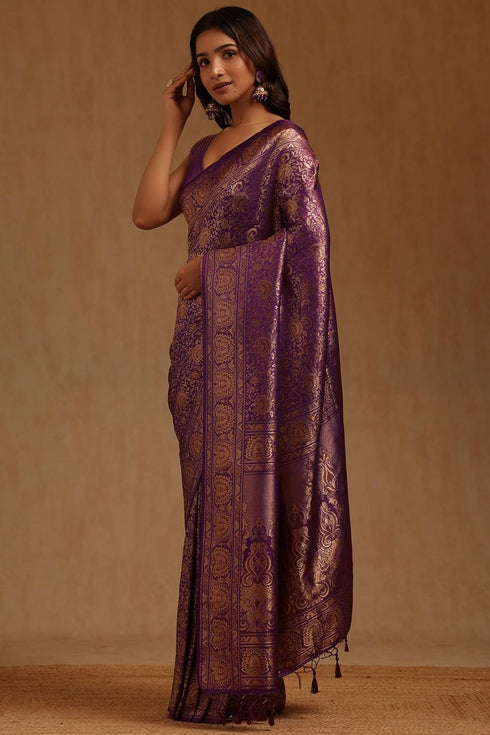 Vasthrlay Tussar Floral Woven