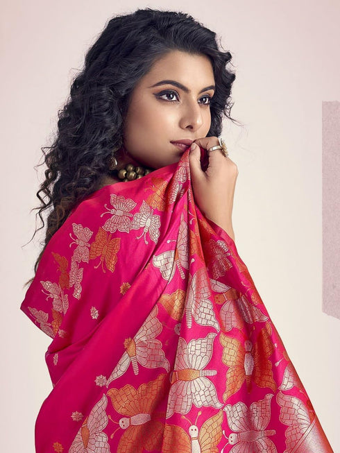 Vasthrlay Purple Kanjivaram Saree