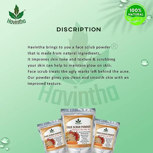 Havintha - Natural Face Scrub Powder with Khas - Khas Mix