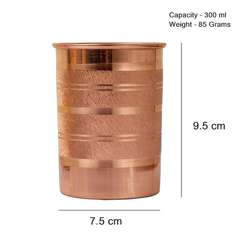 Pure Copper Hammered Tumbler 300ml
