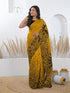 Vasthrlay Printed Tassels Unstitched Khaki Saree