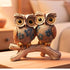 Owl Statue for Good Luck Resin Figurine Antique Multicolour |Feng Shui & Vastu I Evil Eye