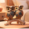 Owl Statue for Good Luck Resin Figurine Antique Multicolour |Feng Shui & Vastu I Evil Eye