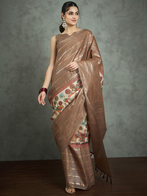 Vasthrlay Kalamkari Printed Unstitched Su Ethnic Wear