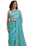 Vasthrlay Shimmer Georgette Unstitched Black Saree