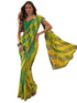 Vasthrlay Chiffon Bandhani Multicolour Saree With Unstitched Blouse Piece