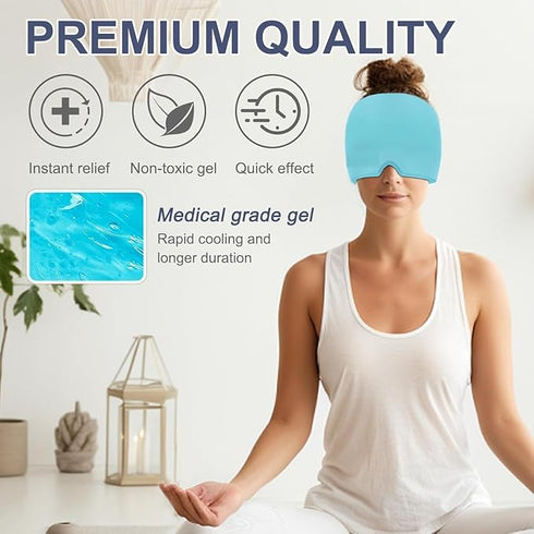 Blase Migraine Relief Cap Hot And Cold Therapy Headache Cap for Migraine| Sinus And Tension Relief