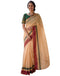 Vasthrlay Womens Printed Unstitched Off White Saree