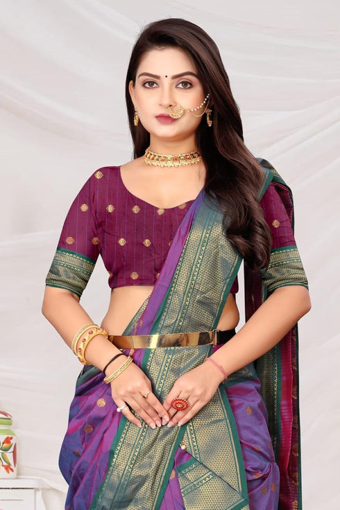 Vasthrlay Paithani Maharashtrian Beutiful Contrast