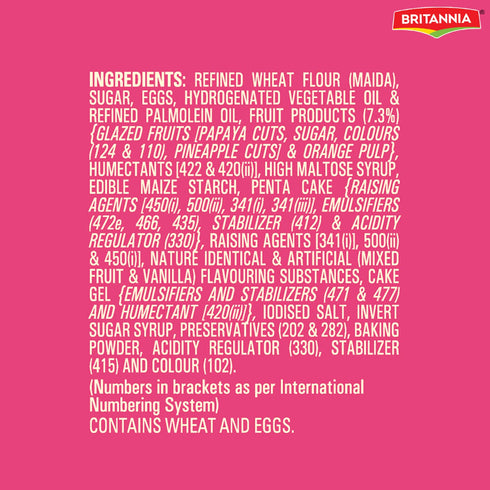 Britannia Gobbles Fruity Fun Bar Cake