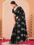 Vasthrlay Vichitra Printed Unstitched Rani Pink Saree