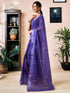 Vasthrlay Embroidery Scalloped Orange Saree