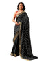 Vasthrlay Weaving Printed Maroon Saree With Unstitched Blouse Piece