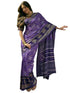 Vasthrlay Georgette Printed Purple Saree With Purple Unstitched Blouse Piece