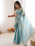 Vasthrlay Embroidery Scalloped Unstitched Lavender Saree