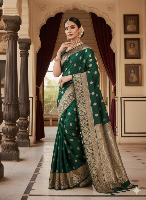 Vasthrlay Banarasi Golden Weaving