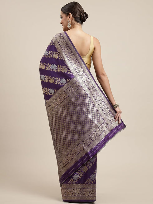 Vasthrlay Silver Banarasi Saree