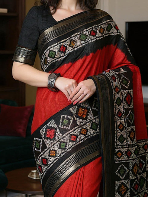 Vasthrlay Printed Unstitched Ai Ethnic Wear
