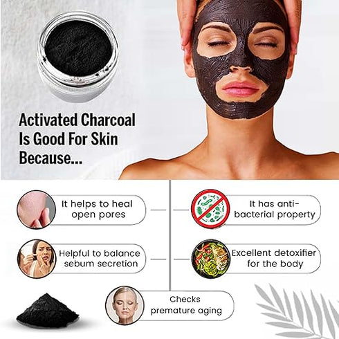 Havintha -100% Natural Activated Charcoal Powder for Skin - Face Pack