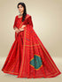 Vasthrlay Bandhani Swarovski Traditional Red Saree
