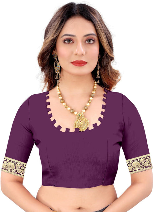 Vasthrlay Purple Kanjivaram Saree