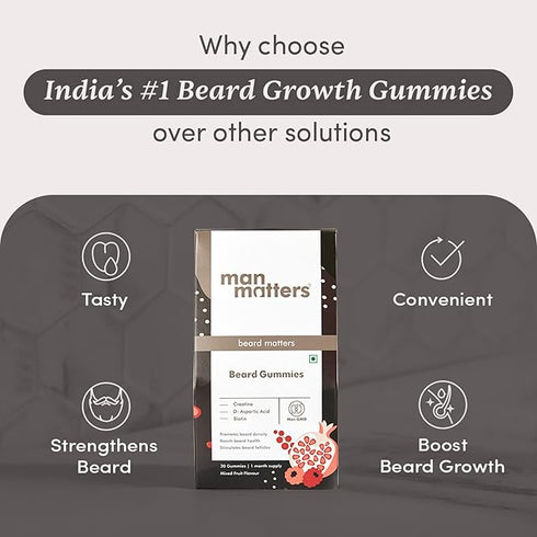 Man Matters Beard Gummies For Men
