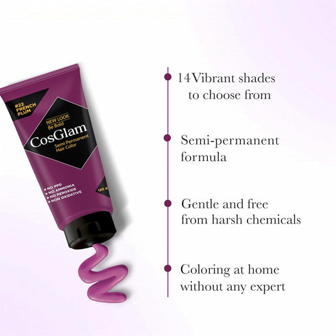 Semi Permanent Hair Color for Women & Men #22 French Plum