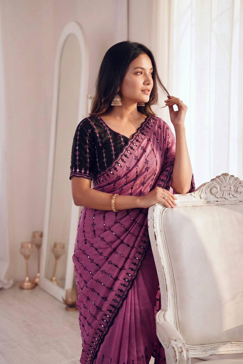 Vasthrlay Embroidery Unstitched Saree