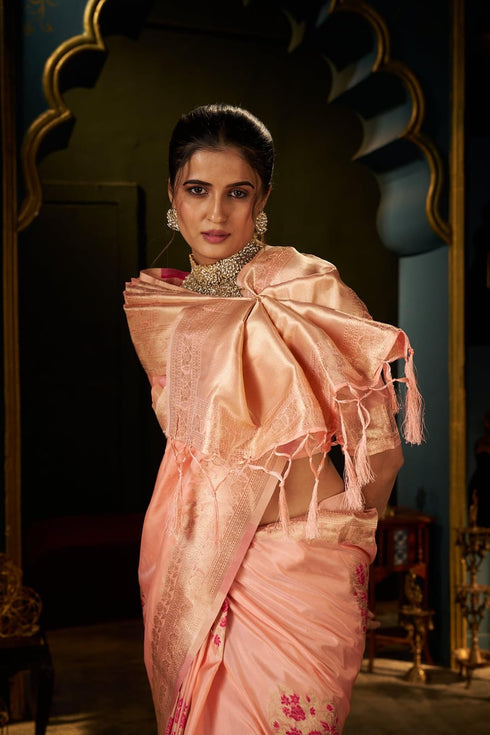 Vasthrlay Banarasi Unstitched Saree