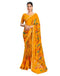 Vasthrlay Chiffon Tassels Unstitched Dark Green Saree