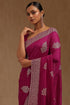 Vasthrlay Fuchsia Tussar Embroidered