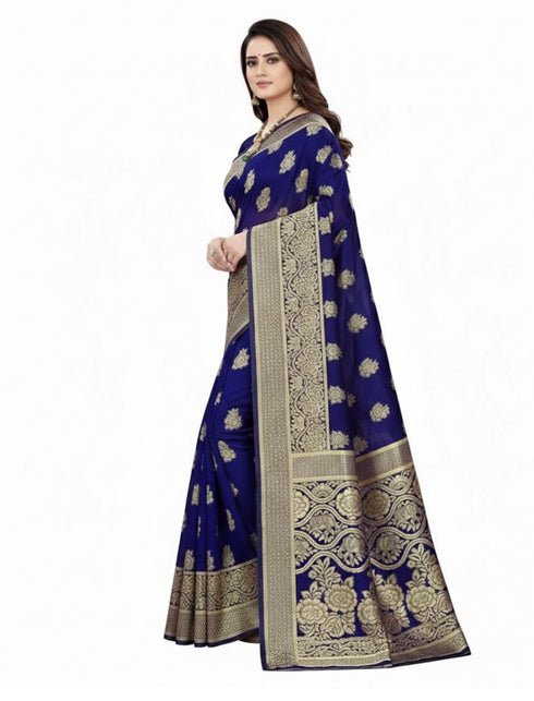 Vasthrlay Banarasi Traditional Unstitched Saree
