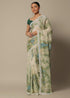 Vasthrlay Georgette Embroidery Unstitched Skyblueoffwhite Ethnic Wear
