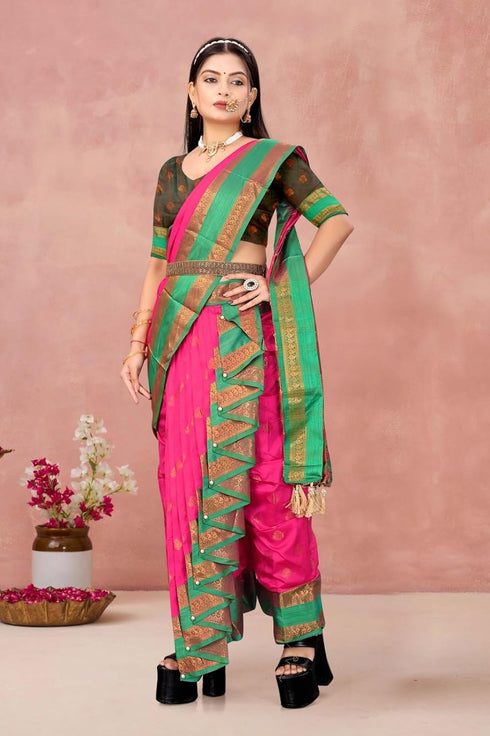 Vasthrlay Paithani Maharashtrian Contrast Traditional
