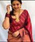 Vasthrlay Maroon Kanjivaram Saree