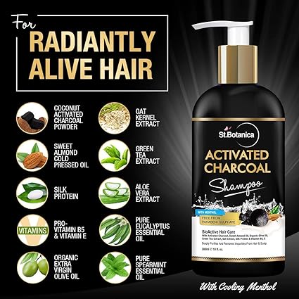 St.Botanica Activated Charcoal Hair Shampoo