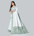 Vasthrlay Cotton Blue White Saree