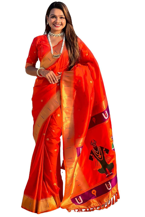 Vasthrlay Kanjivaram Paithani Unstitched Mahendi Ethnic Wear